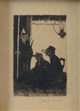 Eau-forte Originale – Les Masques Scandalisés D’après James Ensor – Papier, état Correct