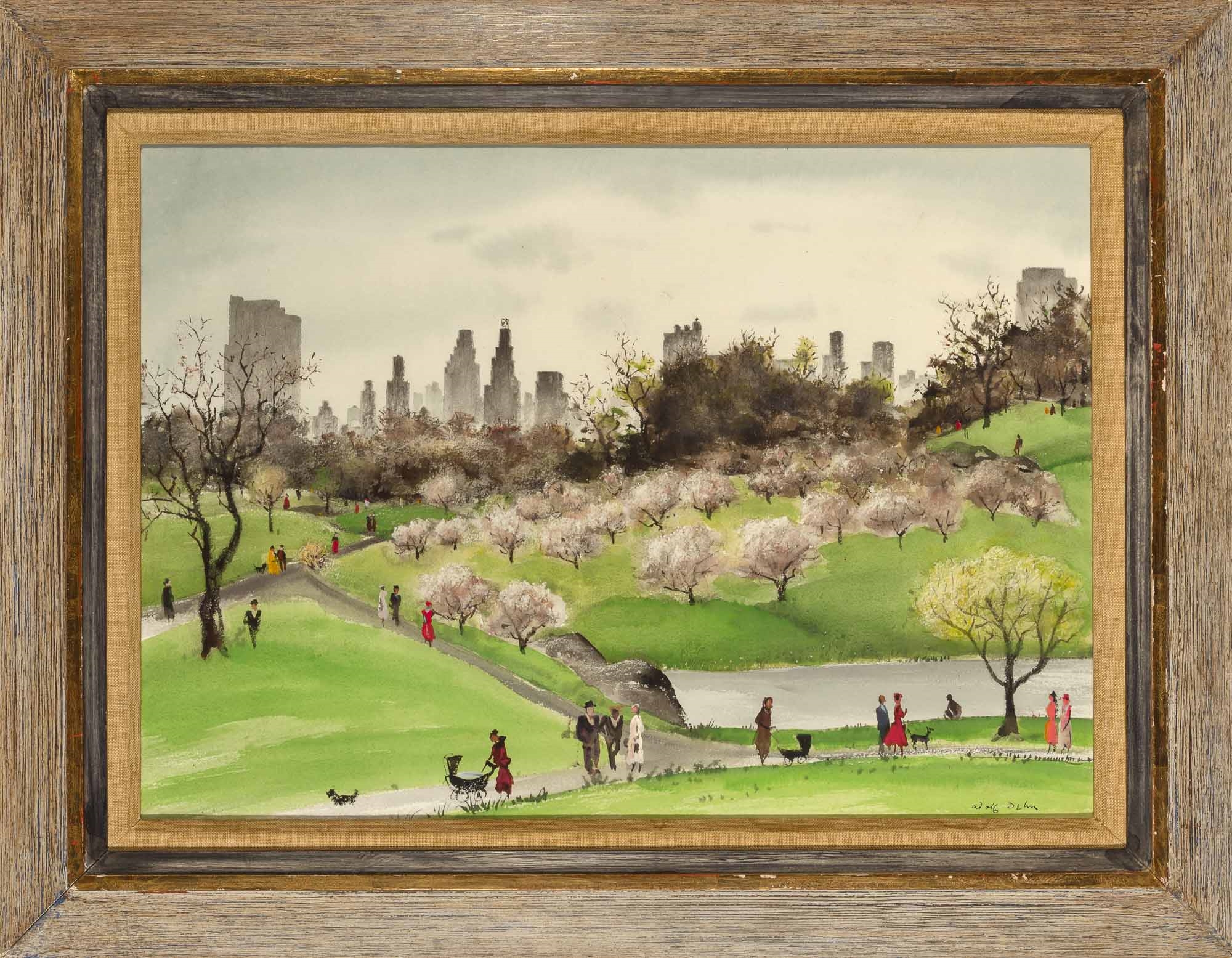 Adolf Dehn | Spring Blossoms, Central Park | MutualArt