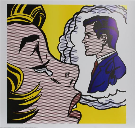 Thinking of Him/ロイ リキテンスタイン/アートポスター 1990's Roy Lichtenstein ”Thinking of him