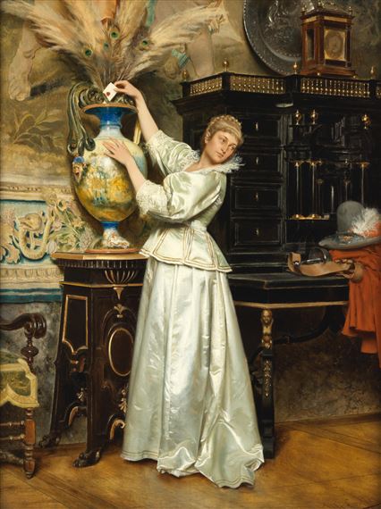 Tito Conti | The secret postbox (1876) | MutualArt