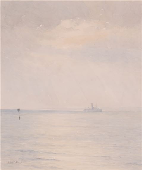 Ship at Sea by Alma Claude Burlton Cull, 1909