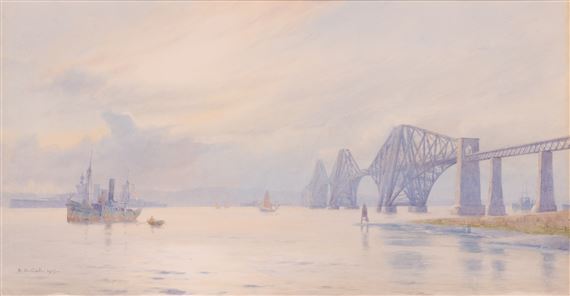 Forth Bridge, Scotland by Alma Claude Burlton Cull, 1923