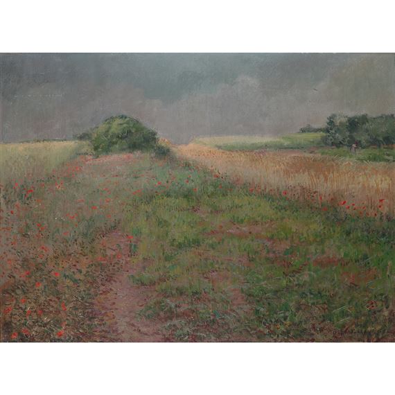 LE CHAMP DE COQUELICOTS by Léon Giran-Max