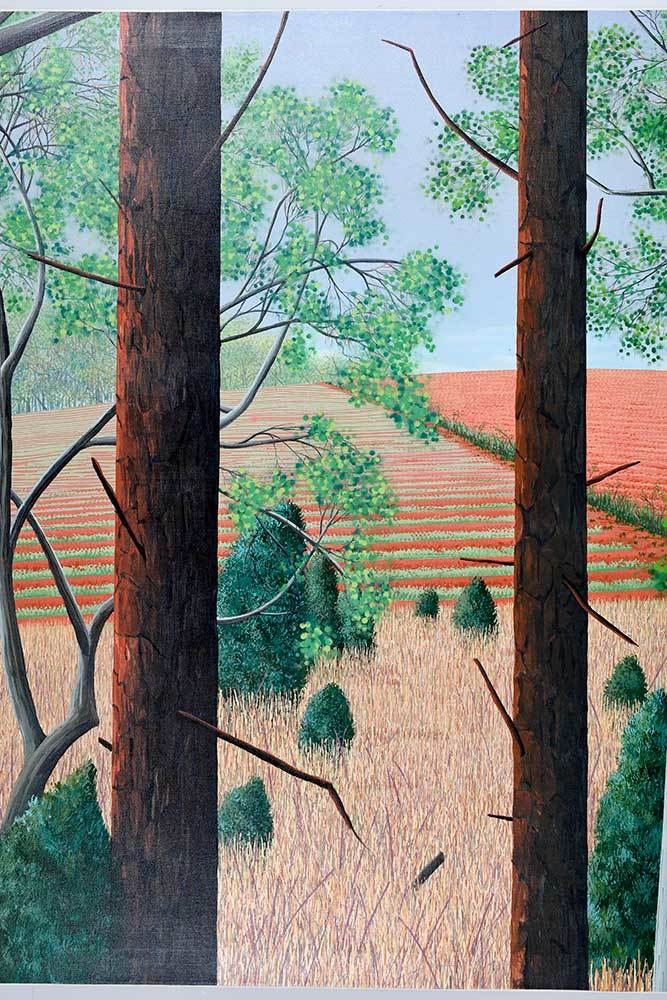 Artwork by Maud Gatewood, Straw Field Spring, Made of acrylic on canvas