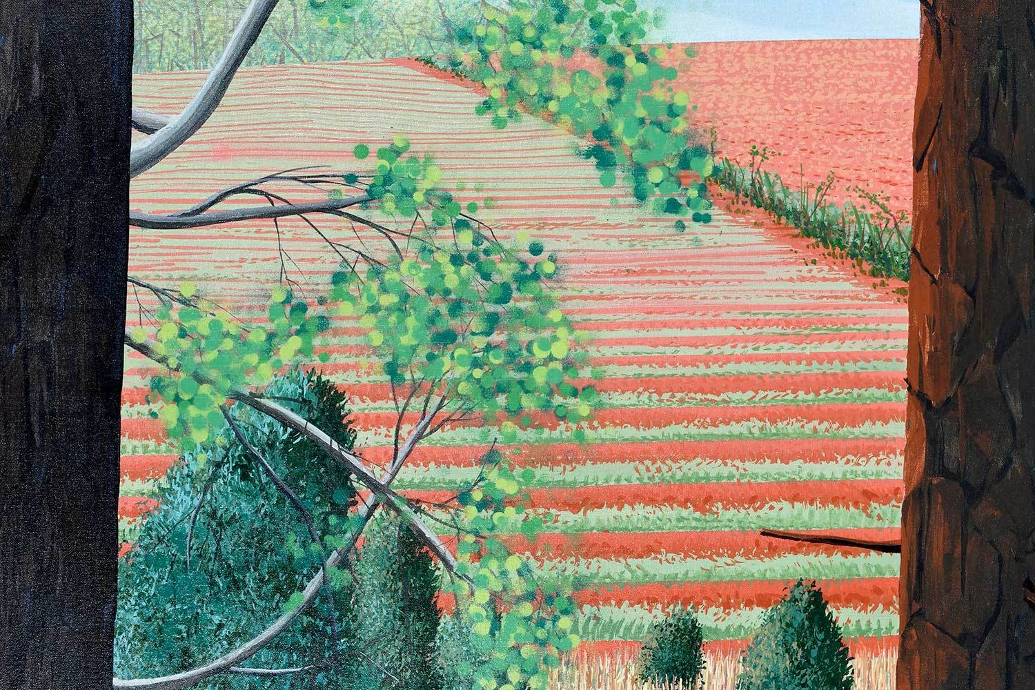 Artwork by Maud Gatewood, Straw Field Spring, Made of acrylic on canvas