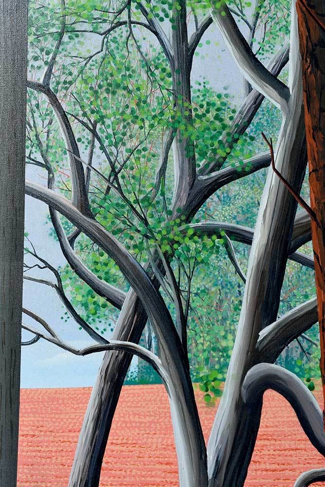 Artwork by Maud Gatewood, Straw Field Spring, Made of acrylic on canvas