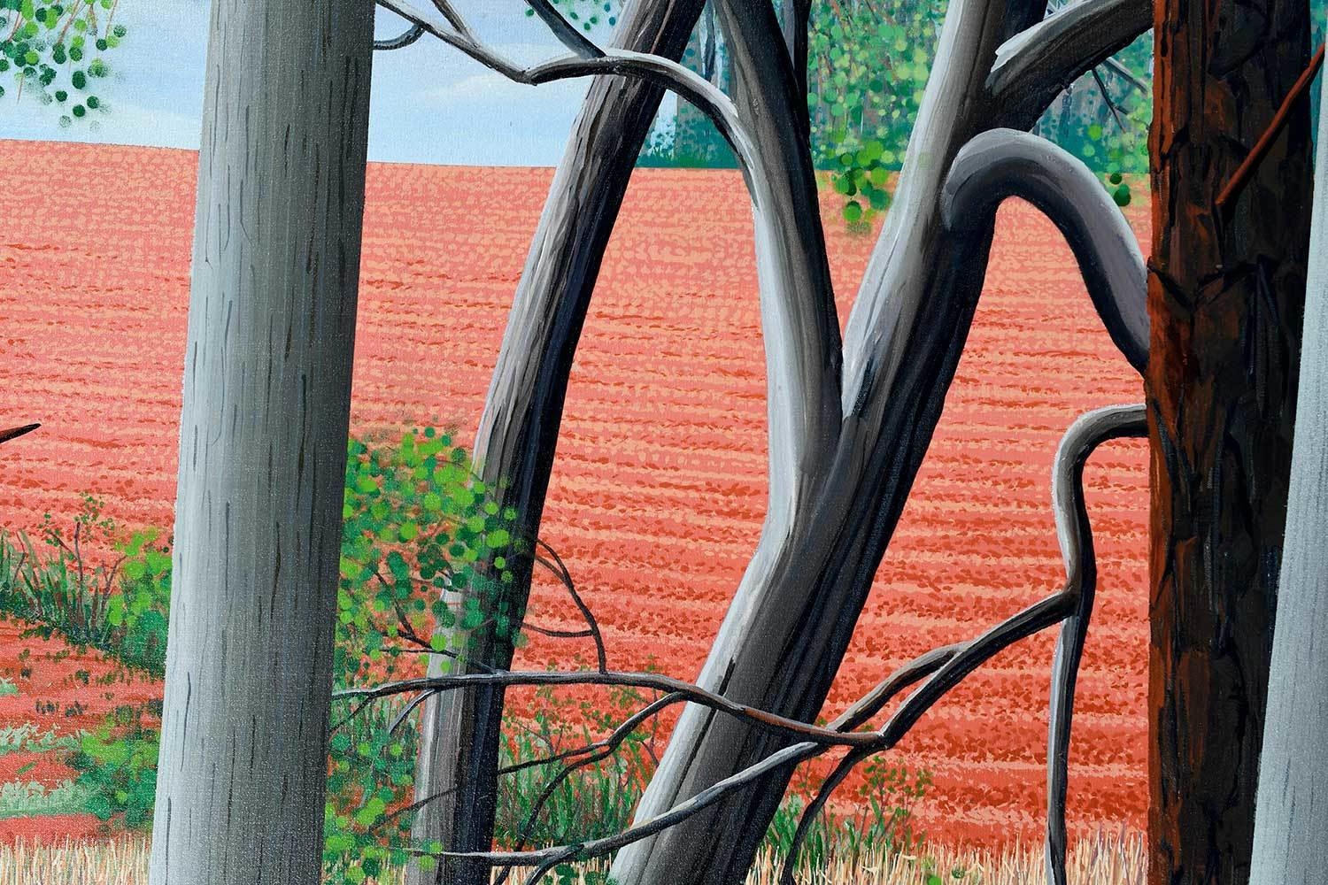 Artwork by Maud Gatewood, Straw Field Spring, Made of acrylic on canvas