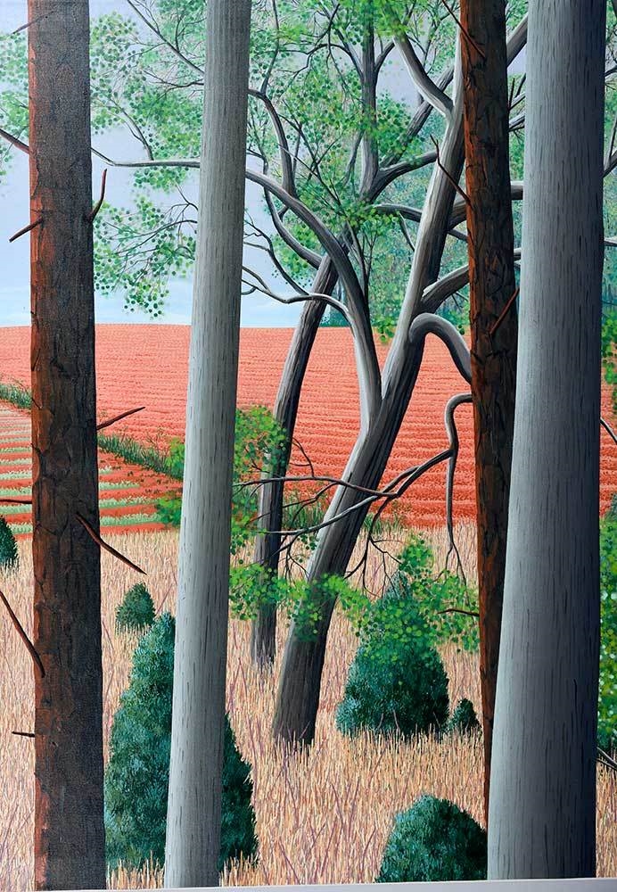 Artwork by Maud Gatewood, Straw Field Spring, Made of acrylic on canvas