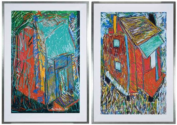 Private Spaces Series: I and Saturday (Two Pieces) by Beverly Buchanan, 1999