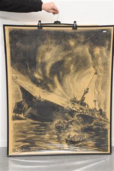 Torpillage de l'arc Royal par U-Boot U81 allemand - Willy Müller-Gera