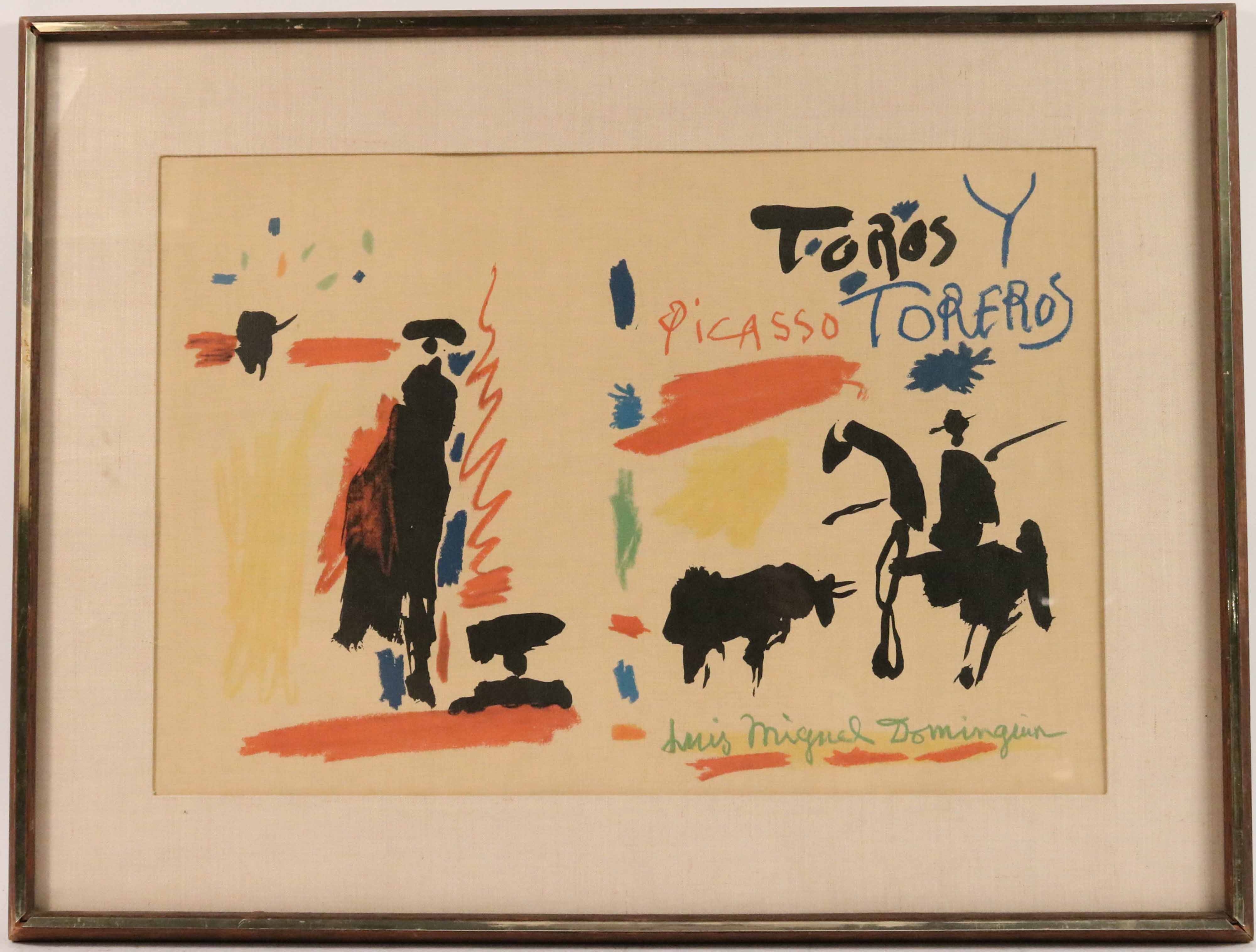 Artwork by Pablo Picasso, Toros y Toreros, Made of Lithograph printed on canvas
