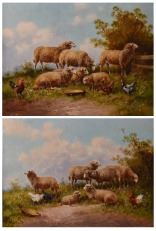 Two works: Scène de basse-cour (2) - Philippe Braeckeleer