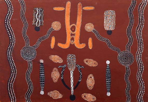 POSSUM CEREMONY NEAR NAPPERBY by Tim Leura Tjapaltjarri, 1973