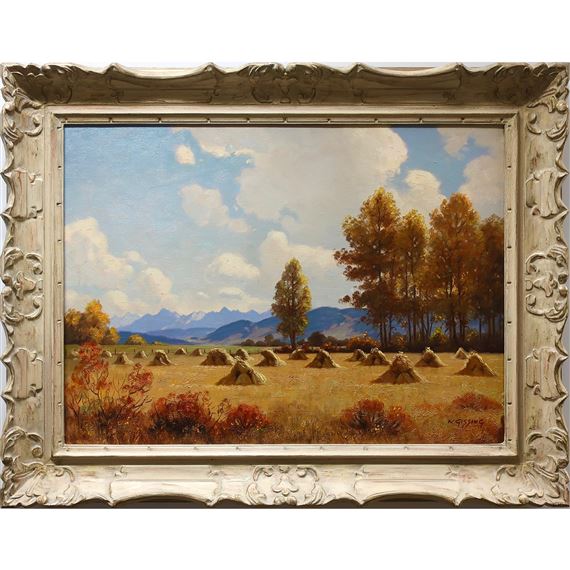 UNTITLED (WHEAT STOOKS) by Roland Gissing