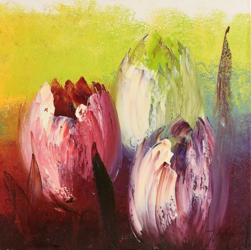 Artwork by Juckem de Graff, Tulips, Made of acrylic on canvas