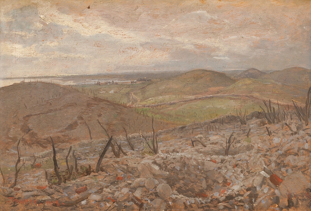 VÁLEČNÁ KRAJINA (POHLED NA BOJIŠTĚ PRVNÍ SVĚTOVÉ VÁLKY) by Karl Truppe, 1918