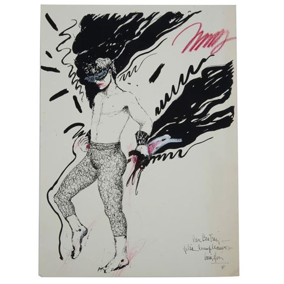 Hombre con antifaz by Ricardo García Mora, 1990