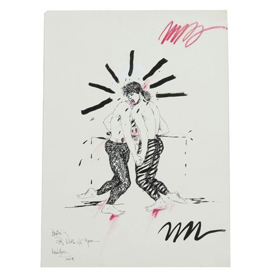 Dos hombres de la mano by Ricardo García Mora, 1990