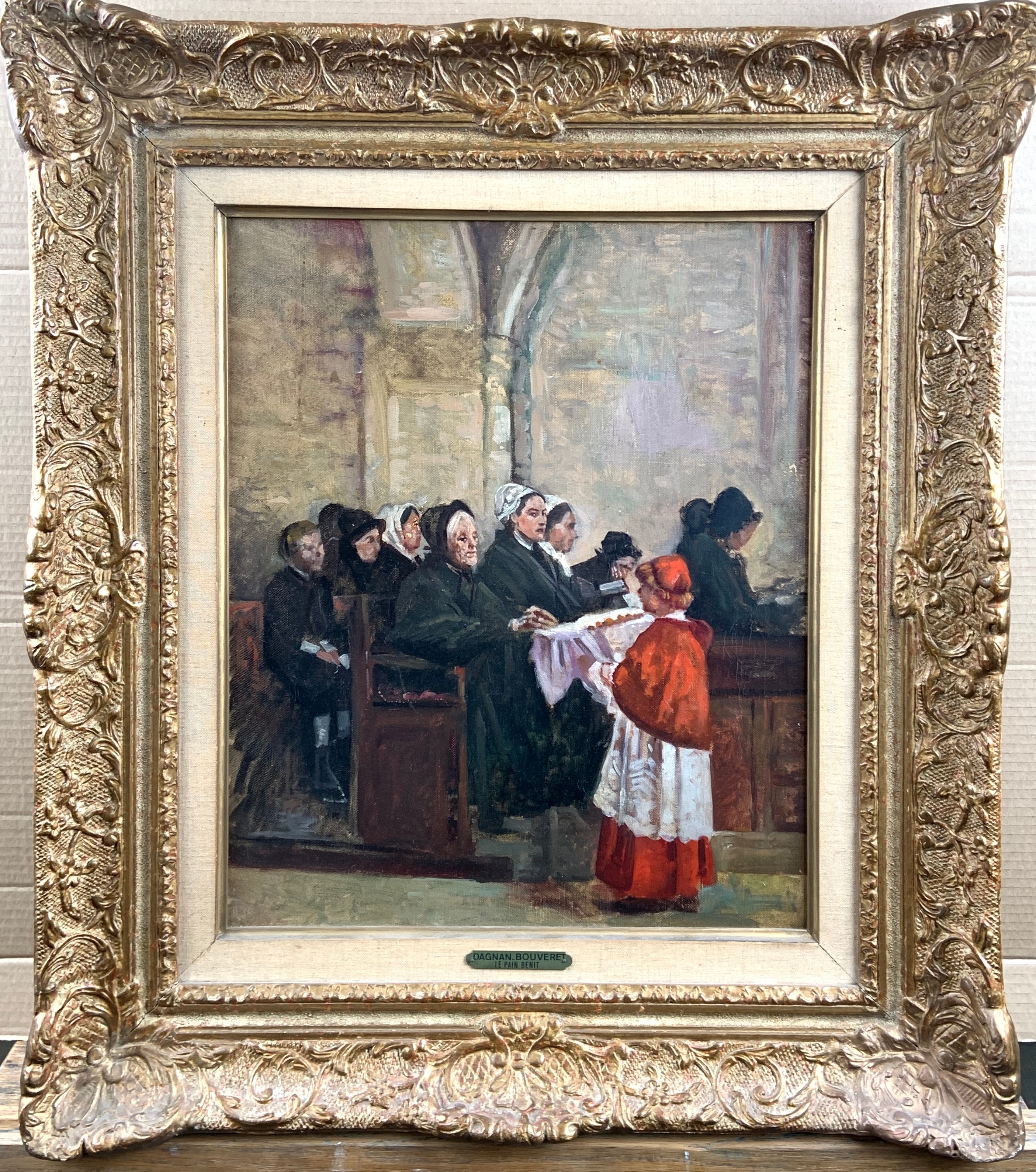 Artwork by Pascal Adolphe Jean Dagnan-Bouveret, Le Pain béni à Corre, Made of Canvas