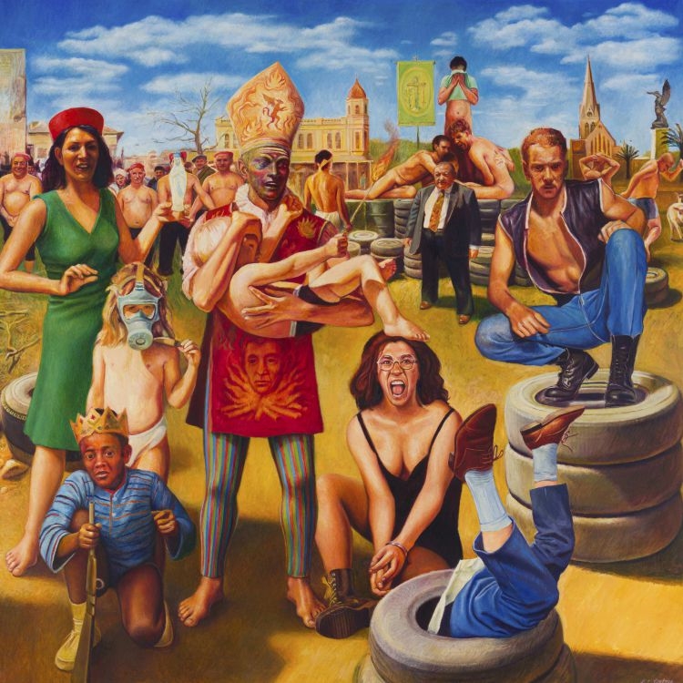 Artwork by Cyril Coetzee, Auto-da-fé, Made of oil on canvas