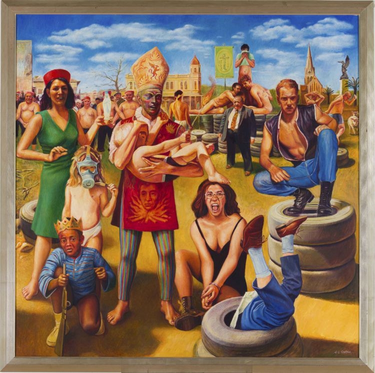 Artwork by Cyril Coetzee, Auto-da-fé, Made of oil on canvas