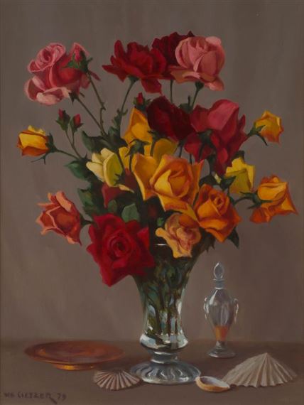 Willem Hermanus Coetzer | Still Life with Roses and Shells (79) | MutualArt