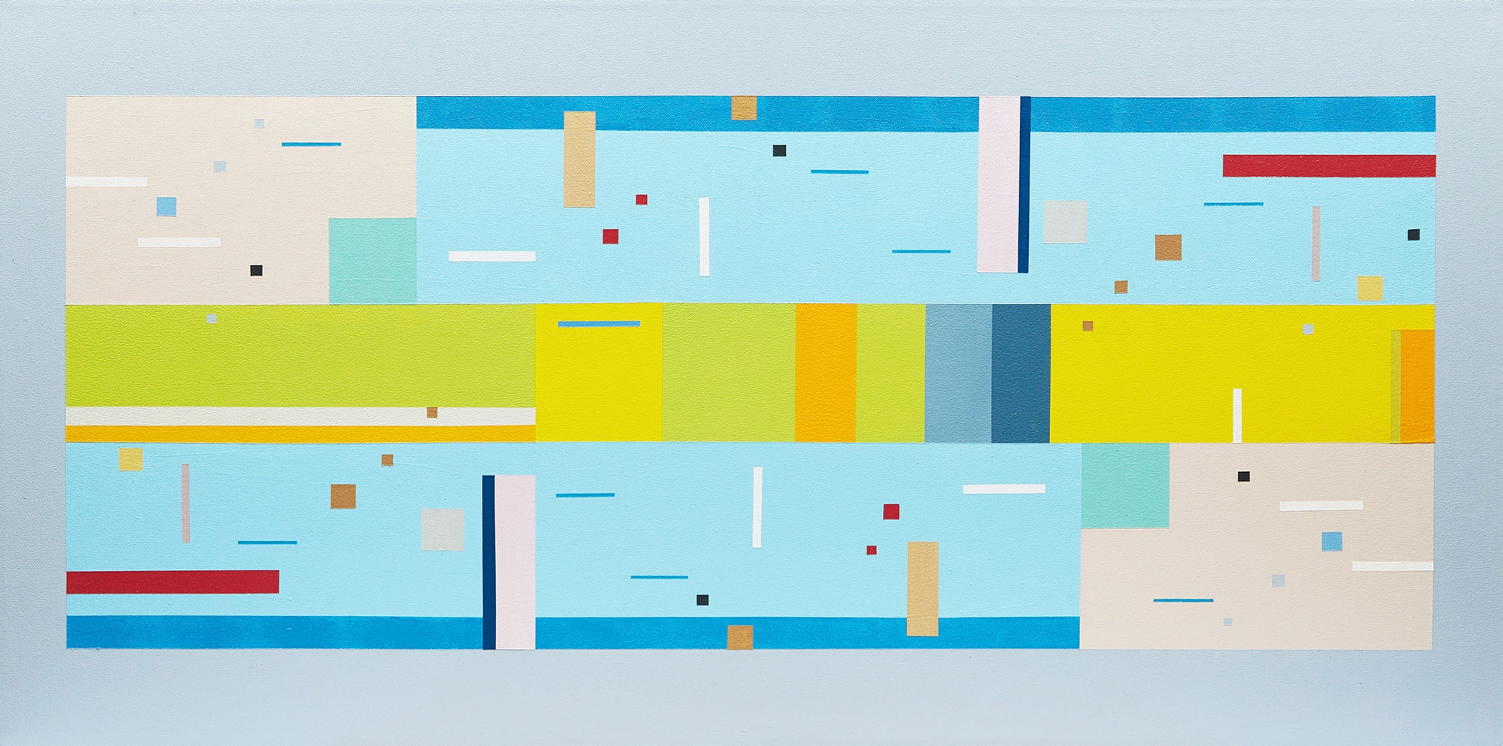 Artwork by Burton Kramer, Garden Music, Made of acrylic on canvas