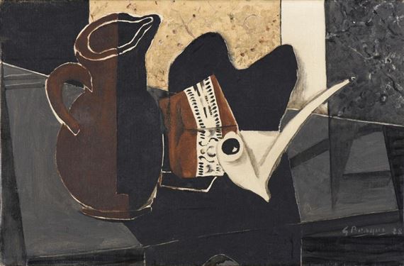 Georges Braque | Pichet, pipe, tabac (1928) | MutualArt