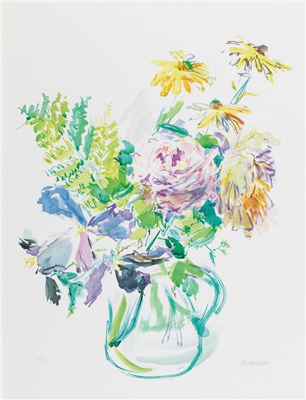 Oskar Kokoschka | Summer Flowers with Iris and Peony (1971
