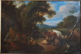 BERGERS ET LE TROUPEAU - Martinus de la Court