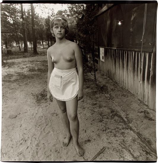 A Waitress in a Nudist Camp in New Jersey by Diane Arbus, 1963