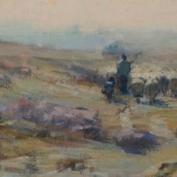 Artwork by Émile Van Doren, Rosée matinale en bruyère, Made of Oil on canvas