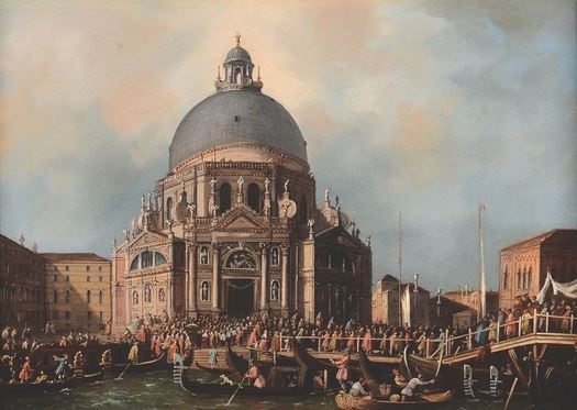 La visita annuale del Doge alla chiesa di Santa Maria della Salute by Francesco Zanin