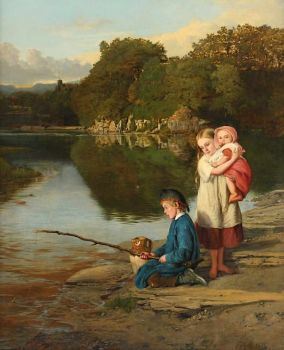 "Angelnde Kinder" by Frank Holl, 1875