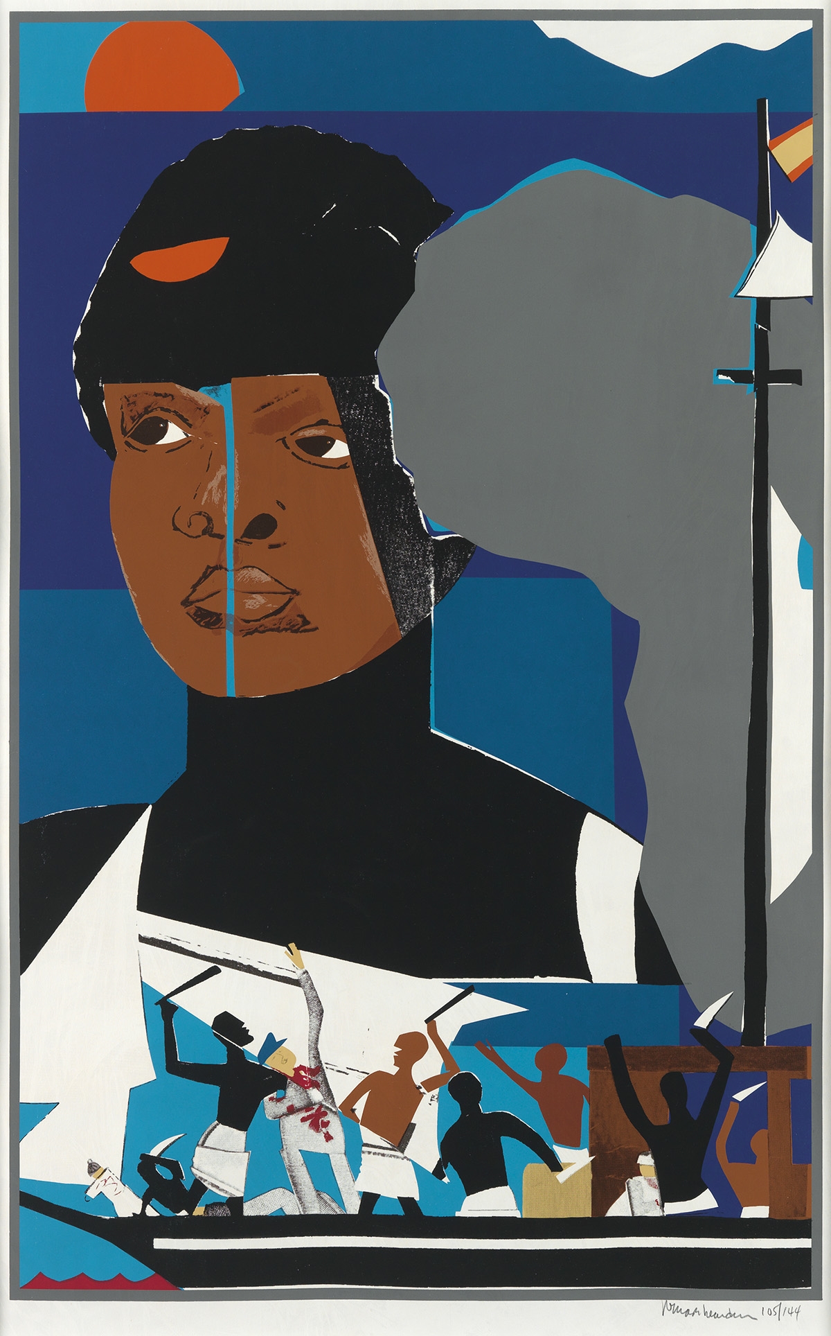 Romare Bearden Slave Ship (1977) MutualArt
