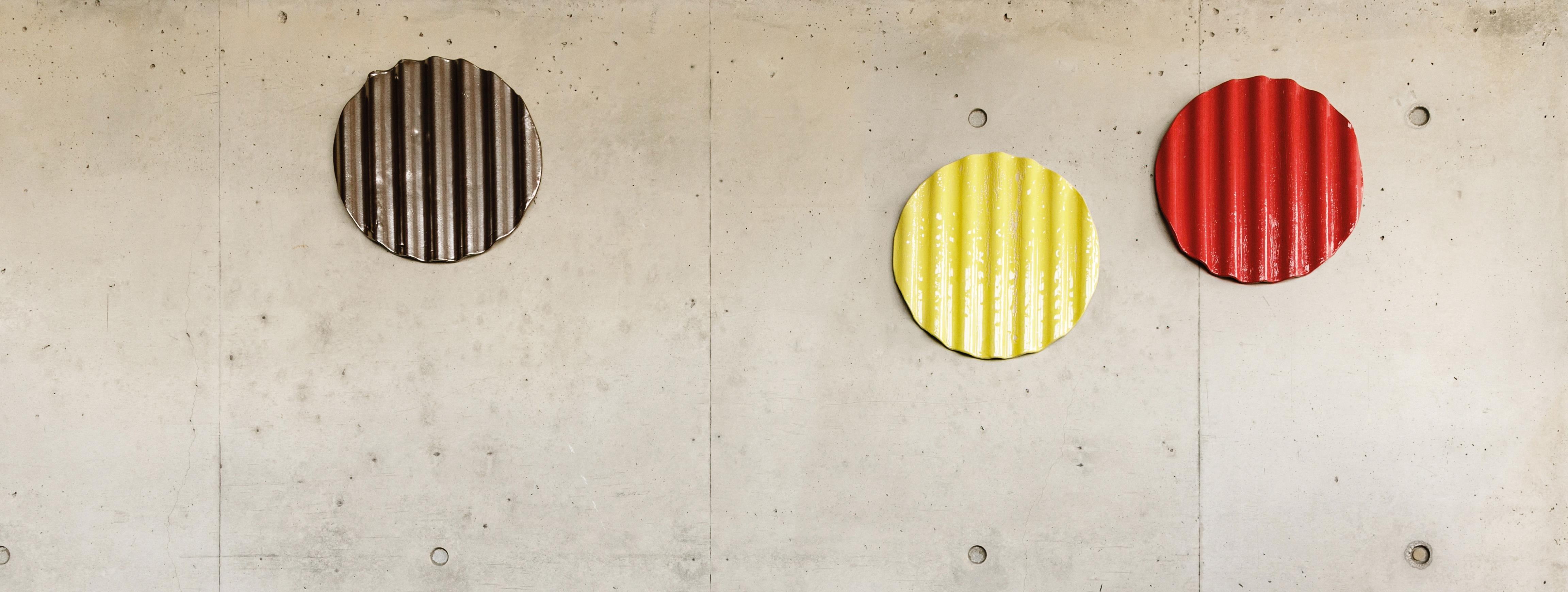 Artwork by Xaver Sedelmeier, A Ceramic Wave, Made of red paint on pure hand-moulded and burnt ceramic mass