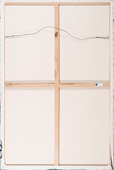 Artwork by Charles Pachter, Two Barns, Oro, Made of acrylic on canvas