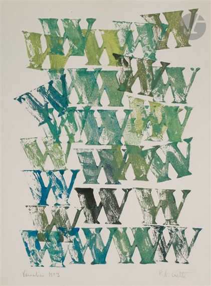 Four Works: Compositions lettristes by Paul-Armand Gette, 1965