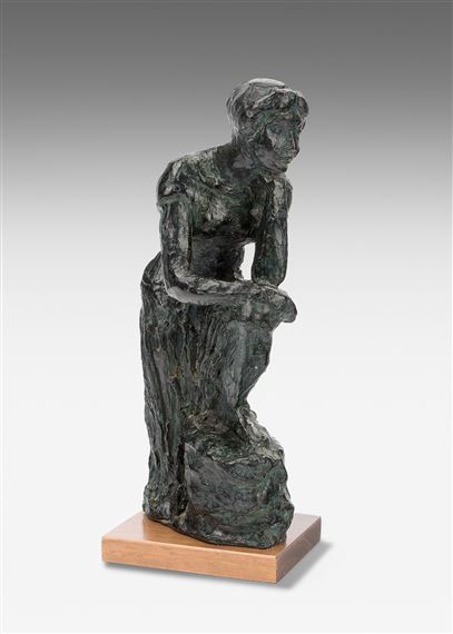 Sich auf dem Arm Stützende