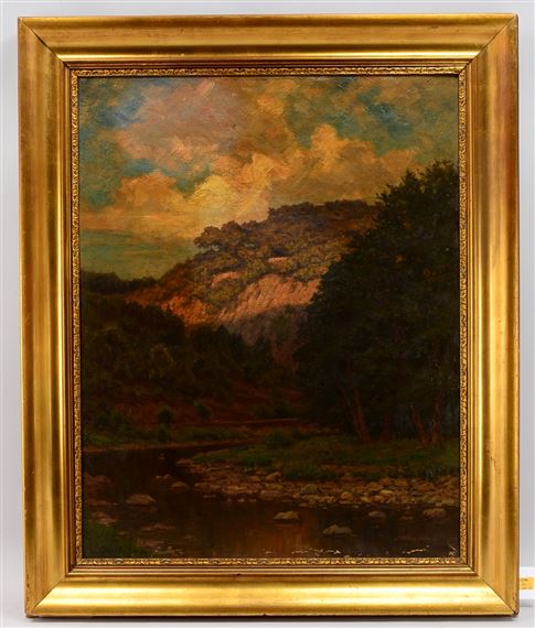 Gebirgsfluss i.d. Eifel by Wilhelm Degode, '10