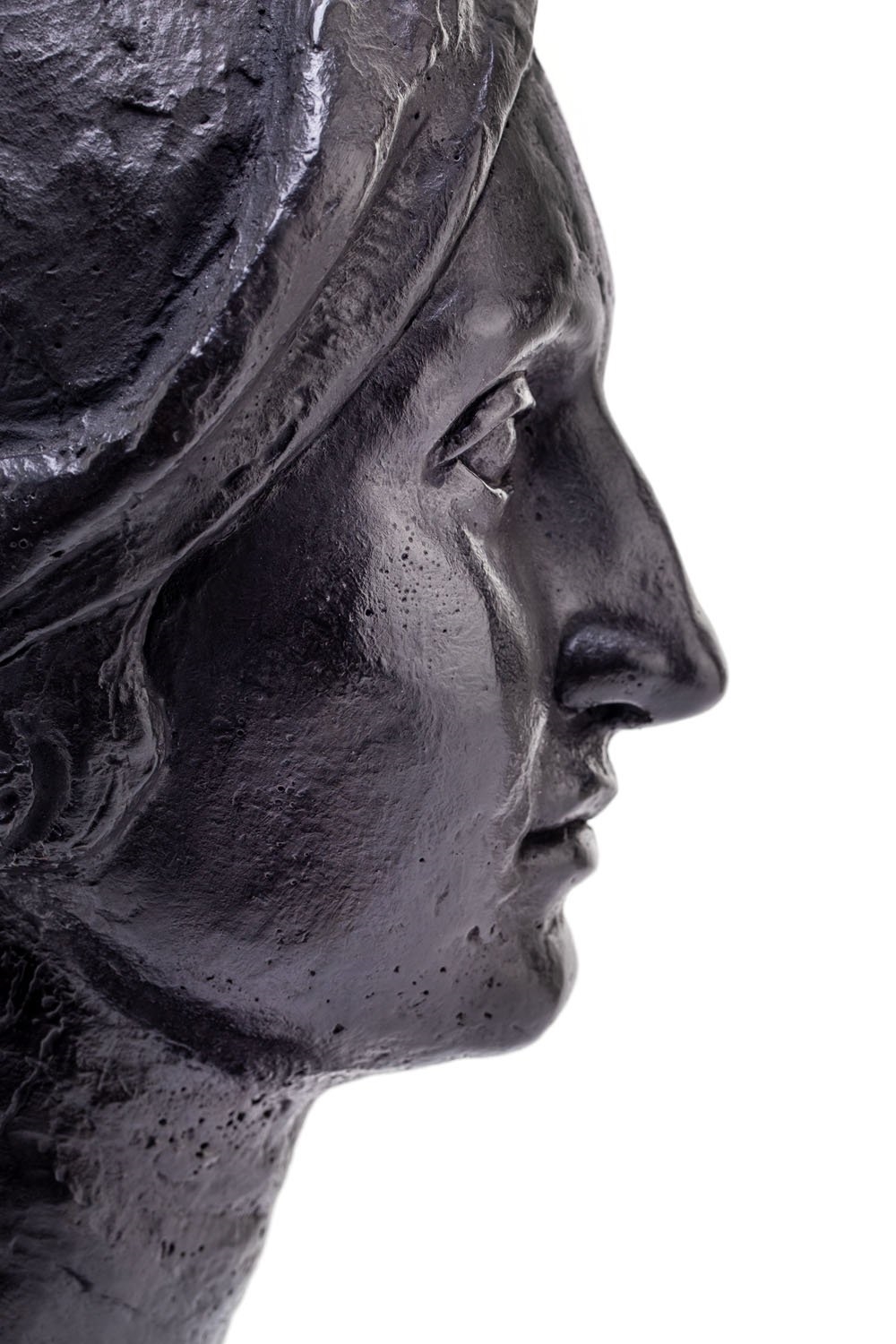 Artwork by Roman Biliński, The portrait of Ambassador 's wife Stefania Olszowska, Made of bronze, marble