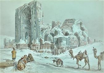 THE BLUE MOSQUE IN TABRIZ, PERSIA - Jules Laurens