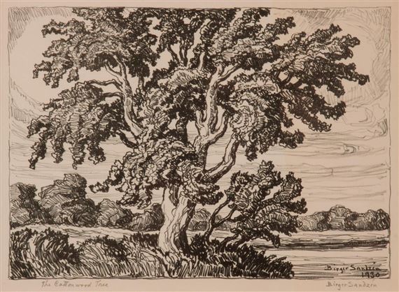 The Cottonwood Tree by Birger Sandzén, 1930