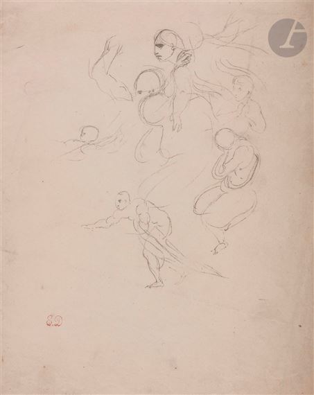 Feuille d'études by Eugène Delacroix