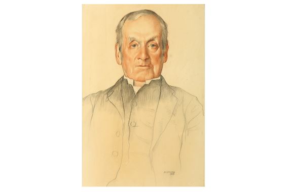 Portrait of a man by William Strang, 1906