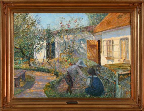 View of a garden by Eiler Sørensen, 1906