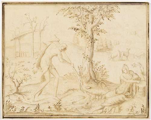 Italian School, 16th Century | Adam and Eve in the Garden of Eden ...