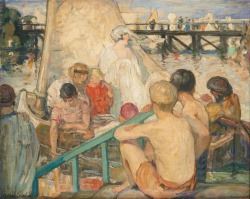 L’arrivée de la mariée à l’estacade by Fernand Allard L'Olivier