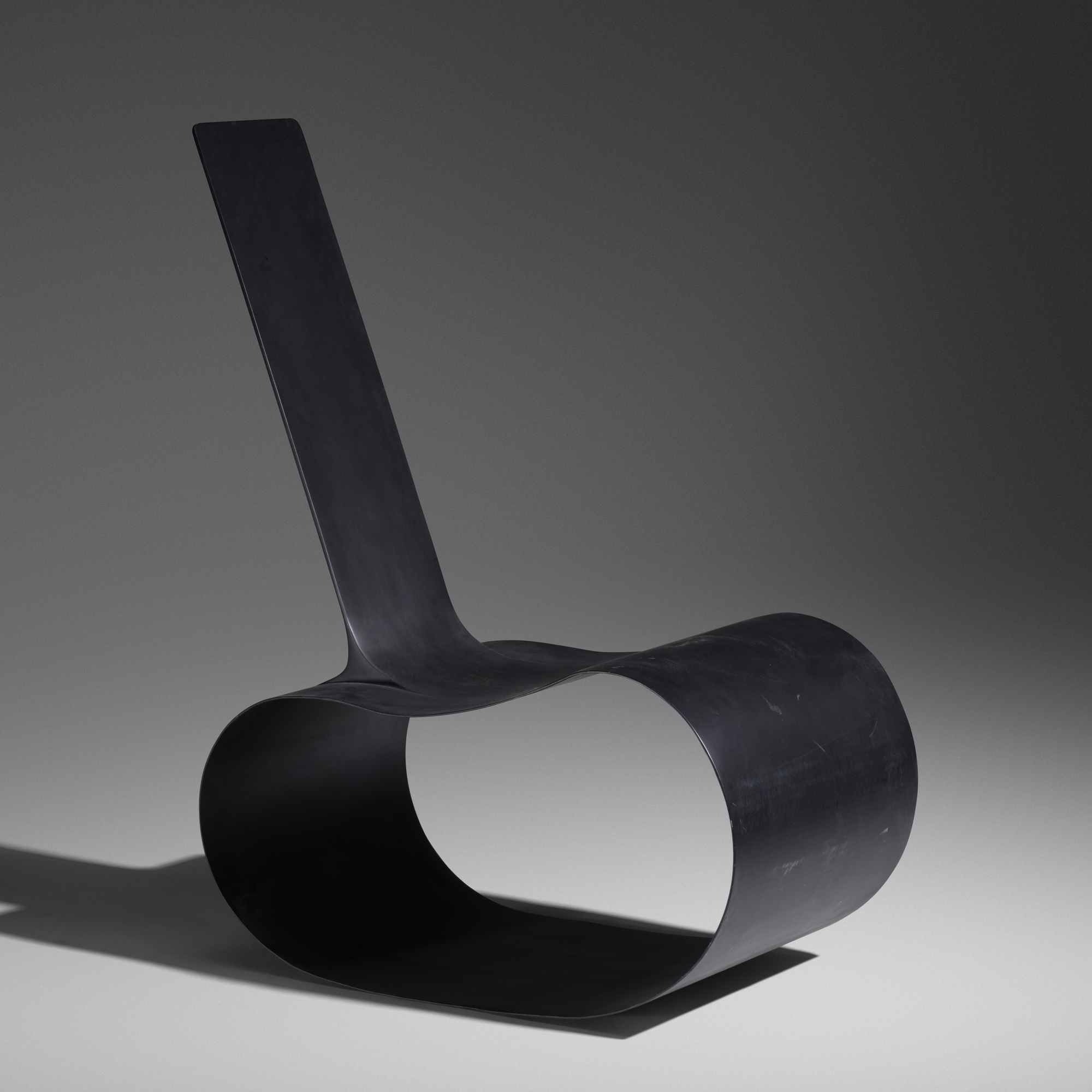 Artwork by Rodrigo Simão, Feijão rocking chair, Made of enameled steel