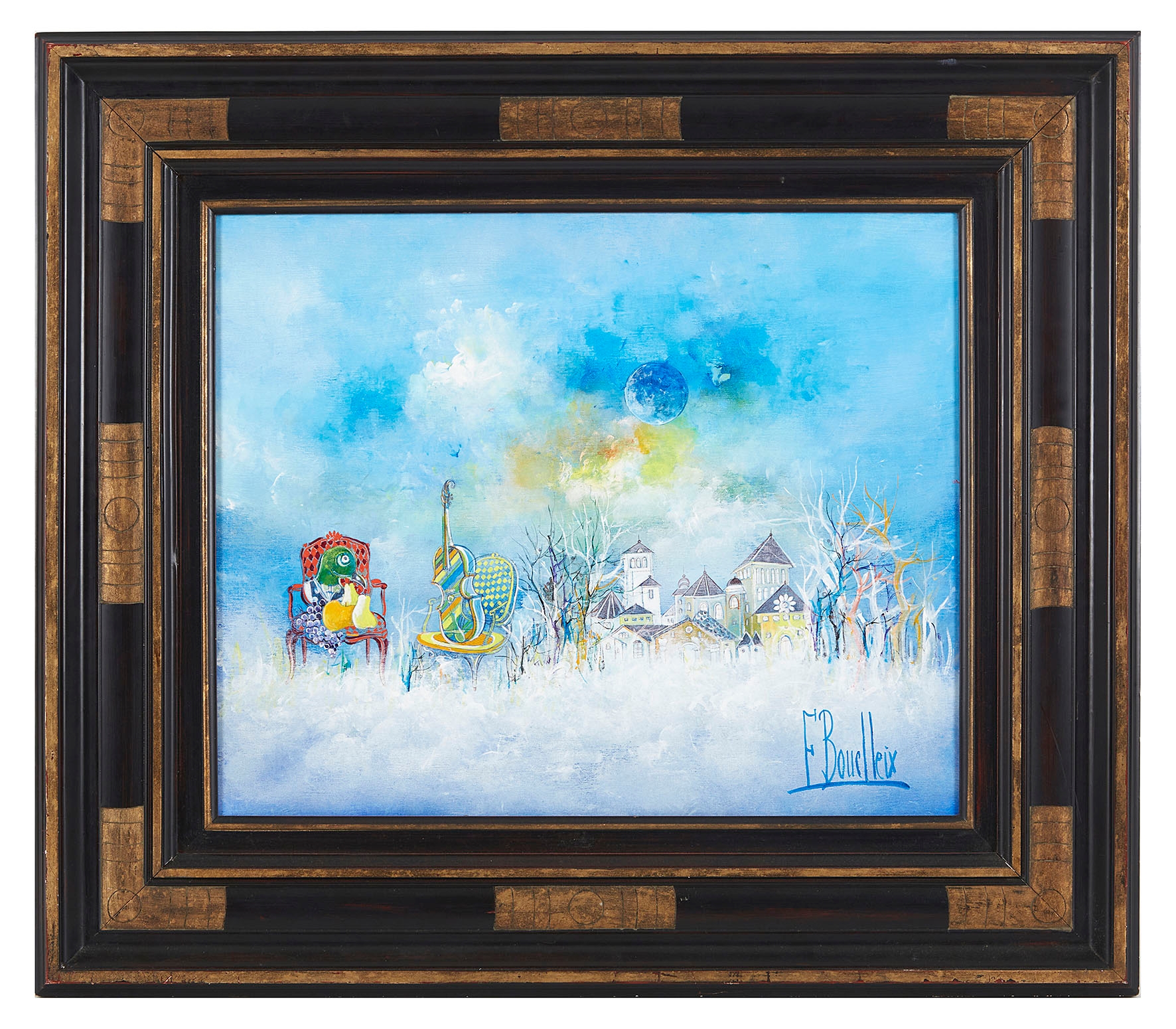 Artwork by François Boucheix, Rêve sur la neige, Made of Oil on canvas